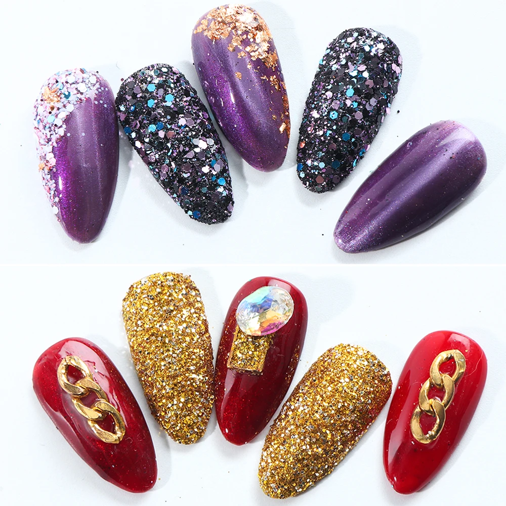 6 коробок/Набор для ногтей Русалка Блестки хлопья 3D блестящие голографические