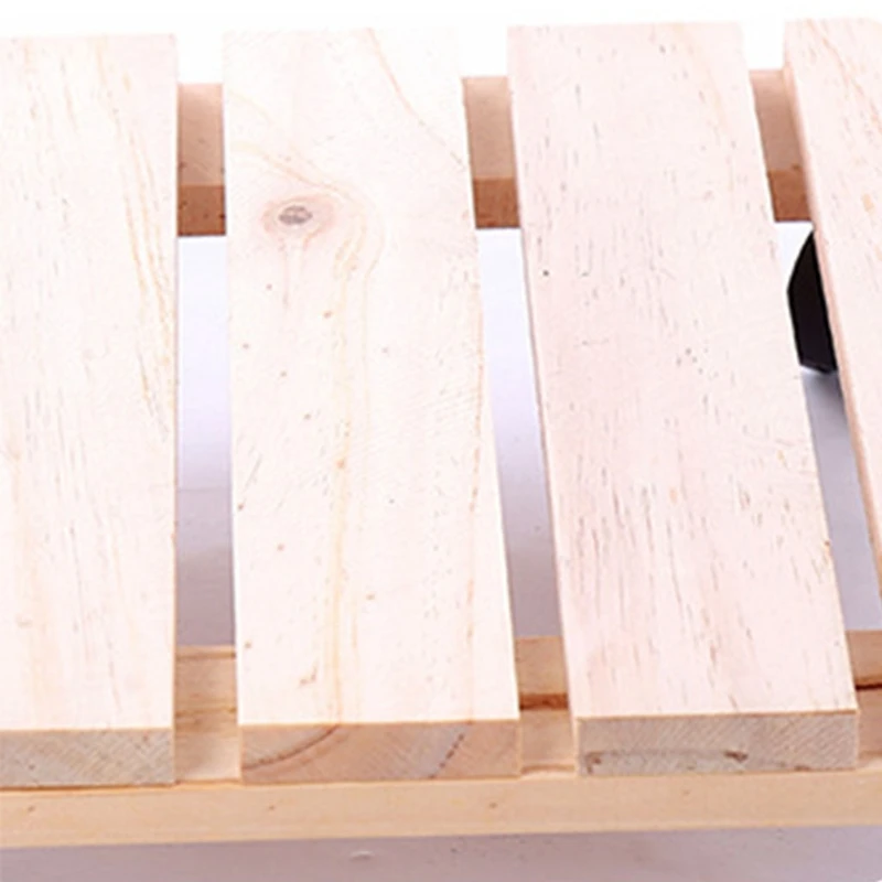 

25*25 wooden square movable flower pot bracket with brake universal caster