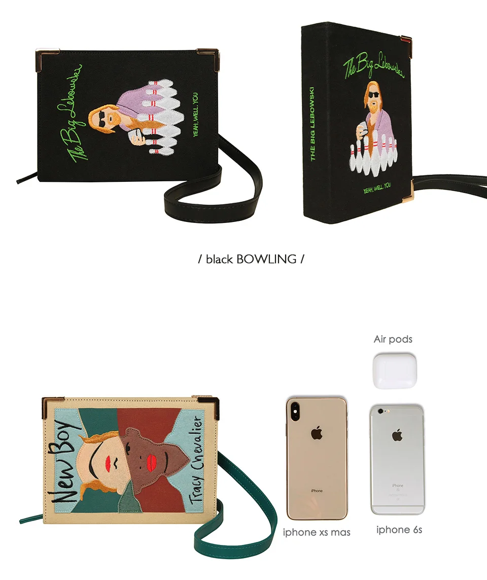 YIZISTORE оригинальные ретро сумки-мессенджеры креативный старинный лоскут сумки через плечо в книжной серии(Fun kik