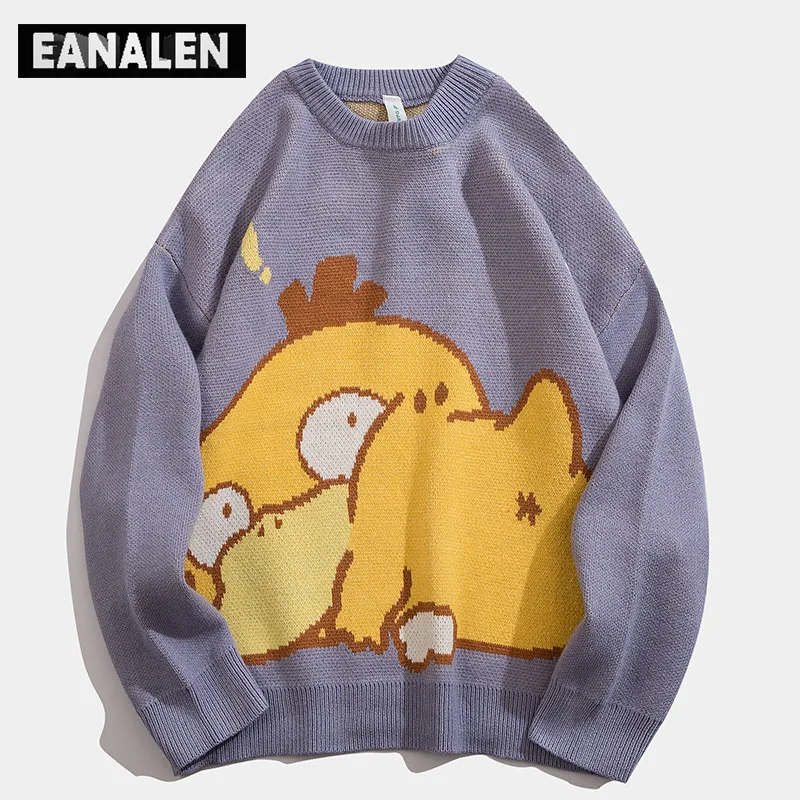 Трикотажный свитер в японском стиле с аниме для мужчин и женщин супермилый