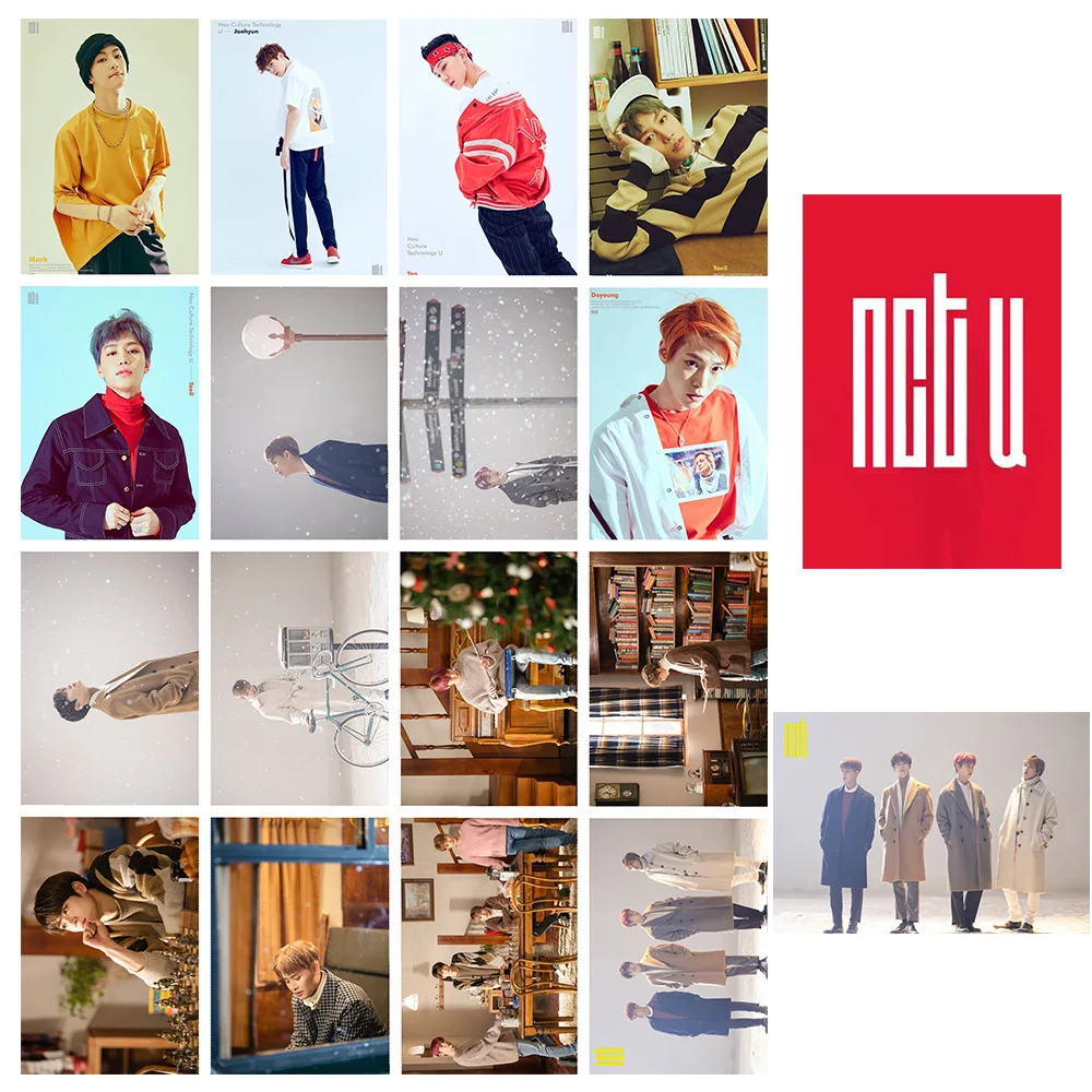 16 шт./компл. Kpop NCT U Фотокарта Новое поступление открытка с фотографией новым