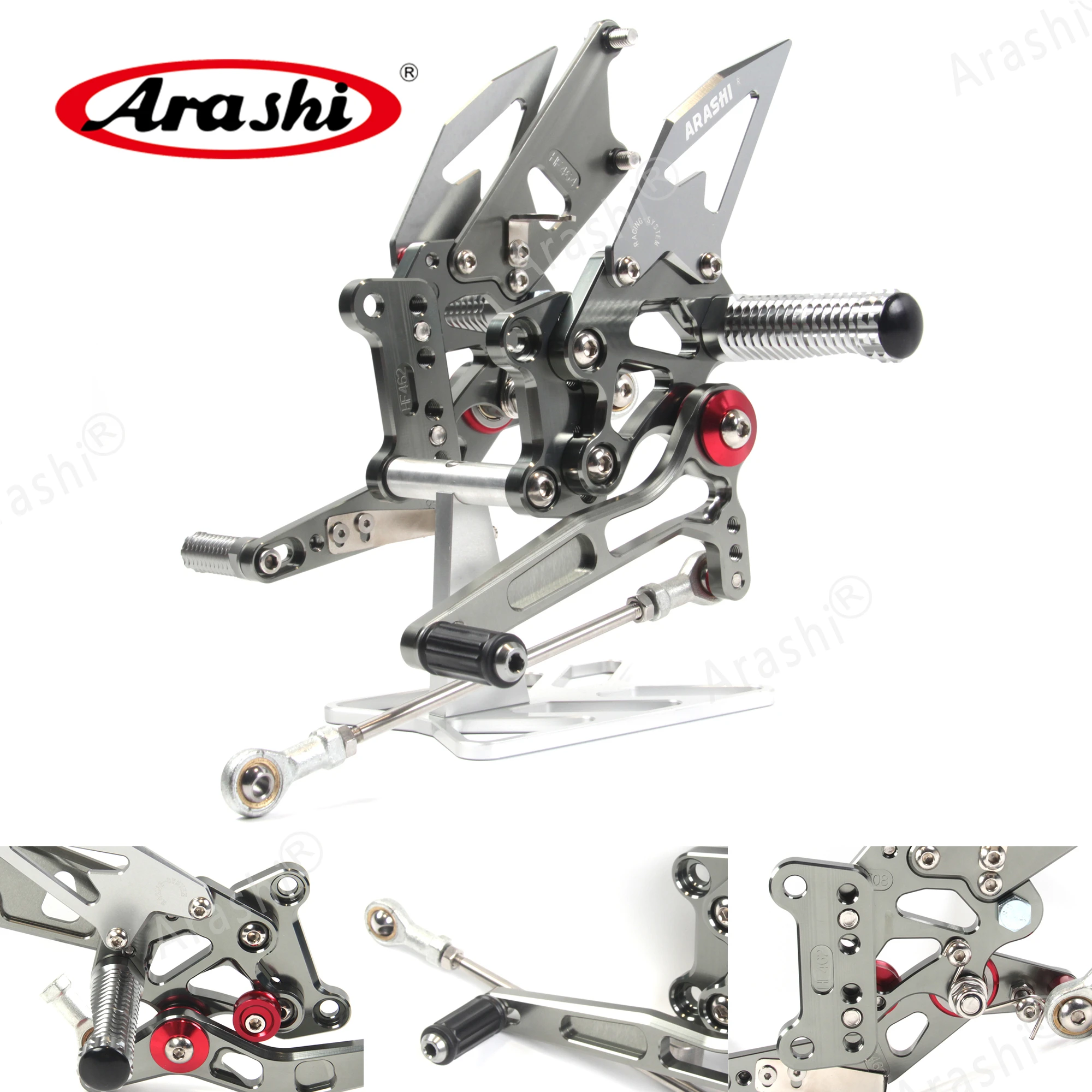 Араши CNC регулируемый Rider задняя Подножка для KAWASAKI NINJA 250R 2008 2012 подножки задние