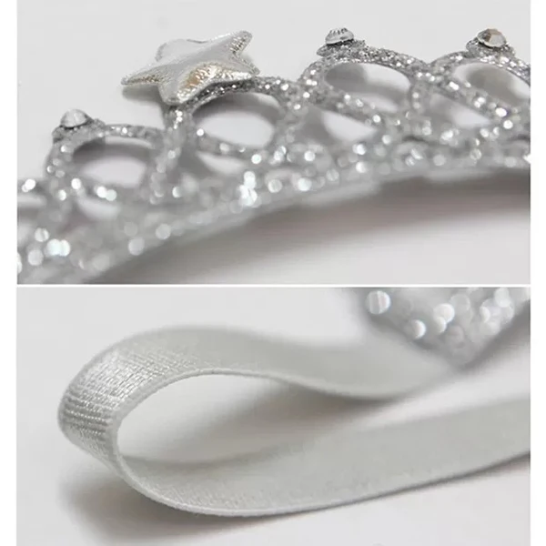 Новинка Детская повязка на голову со звездами и кристаллами мягкая эластичная