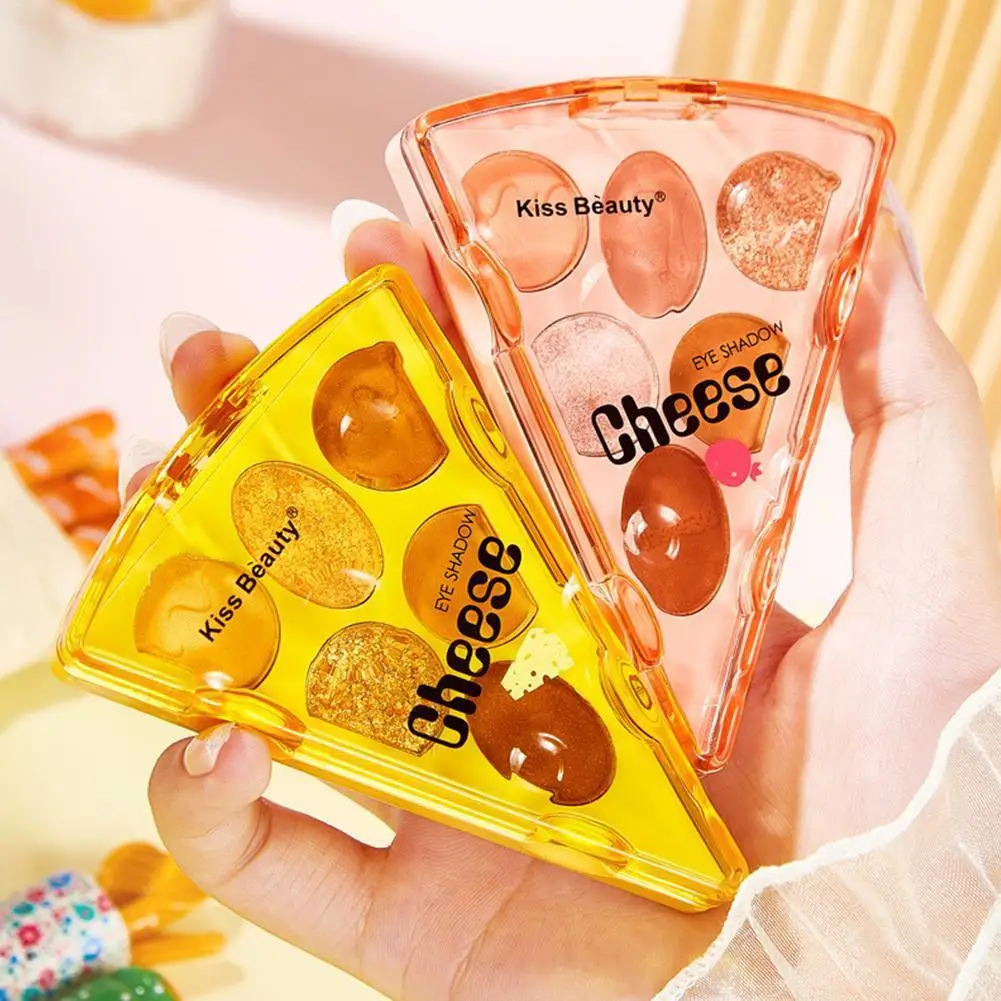 

Ins Hot Sale Cheese Heart Six-Color Eyeshadow Palette Easy To Color Pearlescent Matte Student Party Cheap Earth Color Fashion