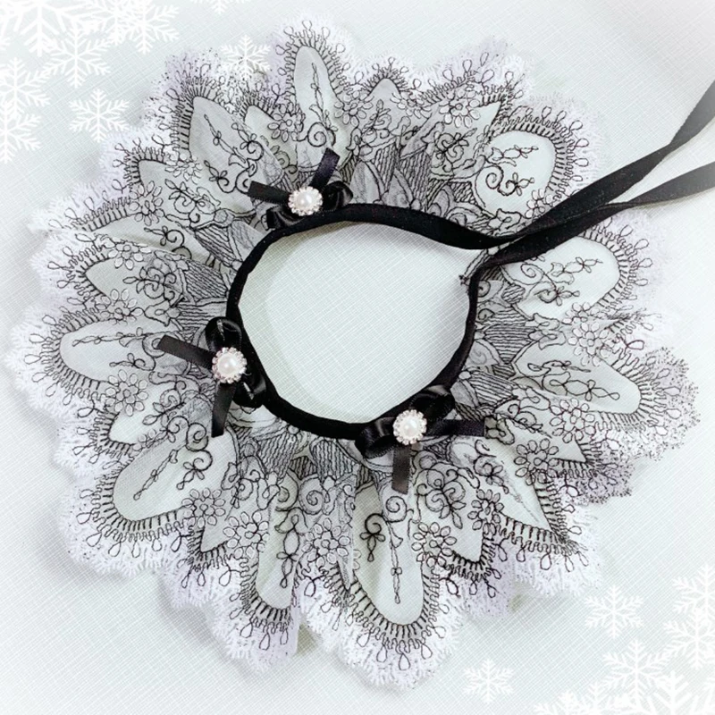 Аксессуары для кошки ошейник ручной работы собаки щенка с бантом украшенный