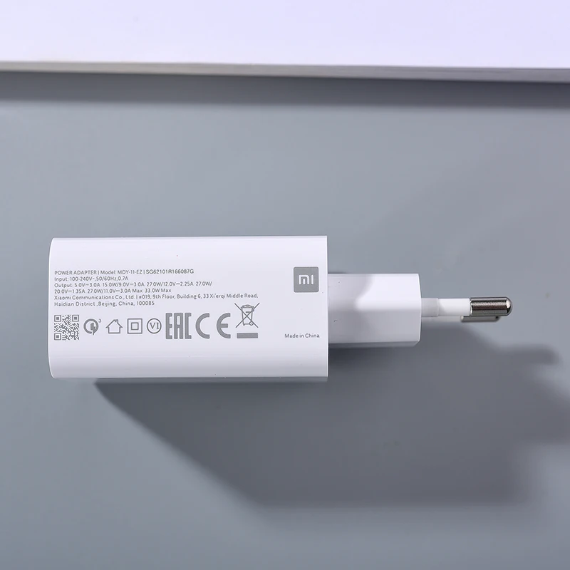 Оригинальное зарядное устройство 33 Вт с турбонаддувом для Xiaomi адаптер быстрой