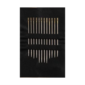 Набор швейных игл с саморезьбой, штифты из нержавеющей стали с большим ушком для пришивания, для изготовления браслетов, ювелирных изделий сделай сам, 12 шт., разные размеры