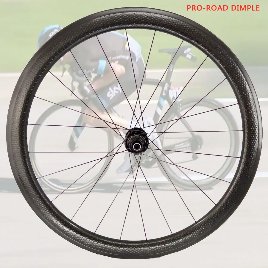 Углеродное колесо FIC 700c с затемненной поверхностью трубчатый клинчер дорожный