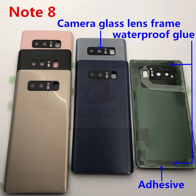 Для SAMSUNG Galaxy Note 8 N950 N950F Задняя стеклянная крышка батарейного отсека задняя дверь