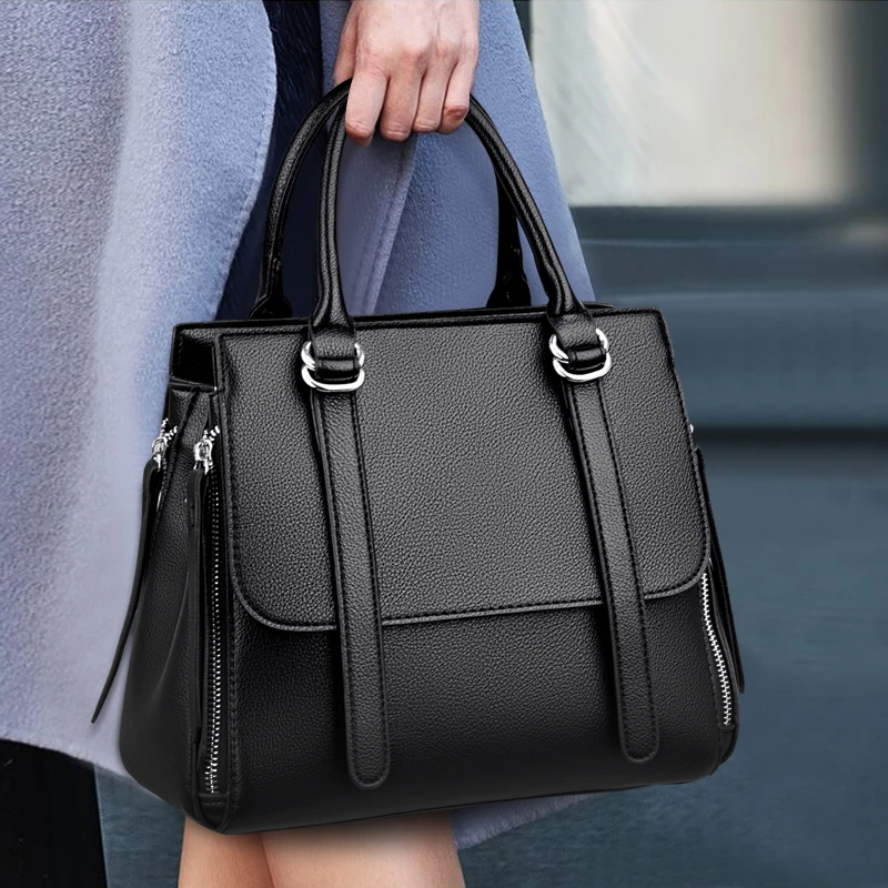 

Luxury Handbags Women Bags Designer Top-handle Bag Leather High Quality Shoulder Crossbody Bag Large Capacity Classic Flap Sac
