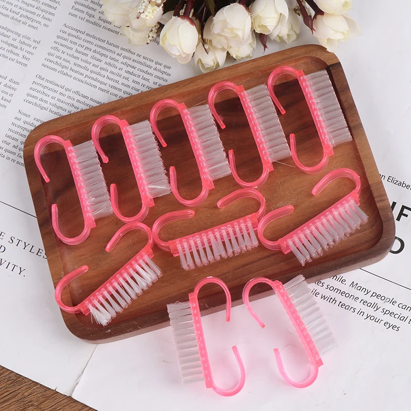 

10 PCS Nail Borstel Vinger Nail Care Dust Handle Brush Tool File Manicure Pedicure Borstels Manicure Gereedschap Clean Brush