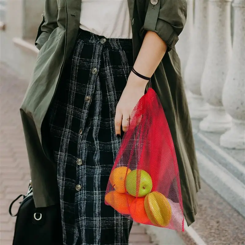 10 шт. практичные сумки из органического хлопка на шнурке для супермаркета