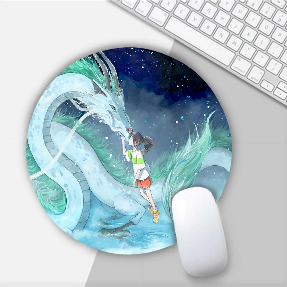 

Spirited Away Anime Round Mouse Mat Gaming Mouse Pad For PC Laptop Notebook 20x20cm Gamer Desk Pad