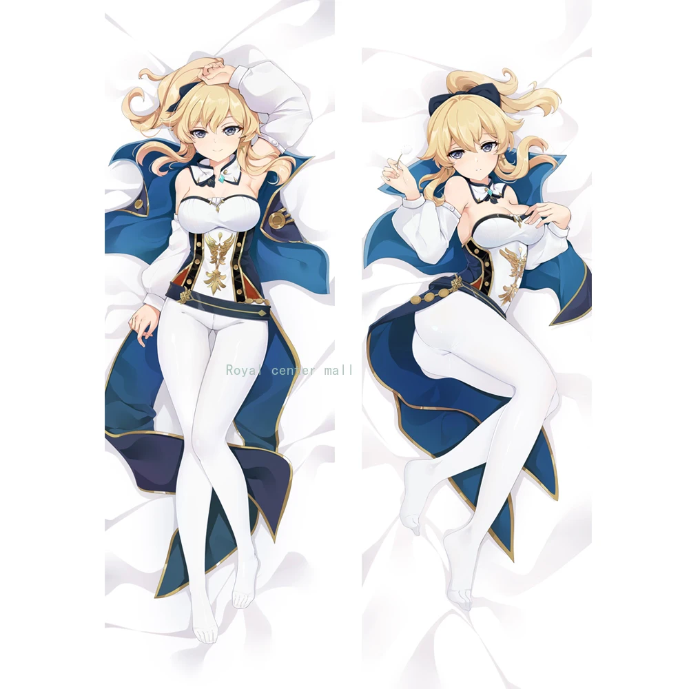 

2020 New Game Genshin Impact Jean Dakimakura Fullbody Pillow Case Two-Side Printed Peach Skin Hugging Pillow Cover 150x50cm