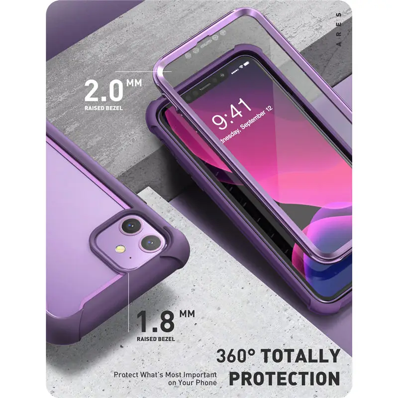 i blason for iphone 11 case 6 1 inch 2019 release ares full body rugged clear bumper cover case with built in screen protector free global shipping