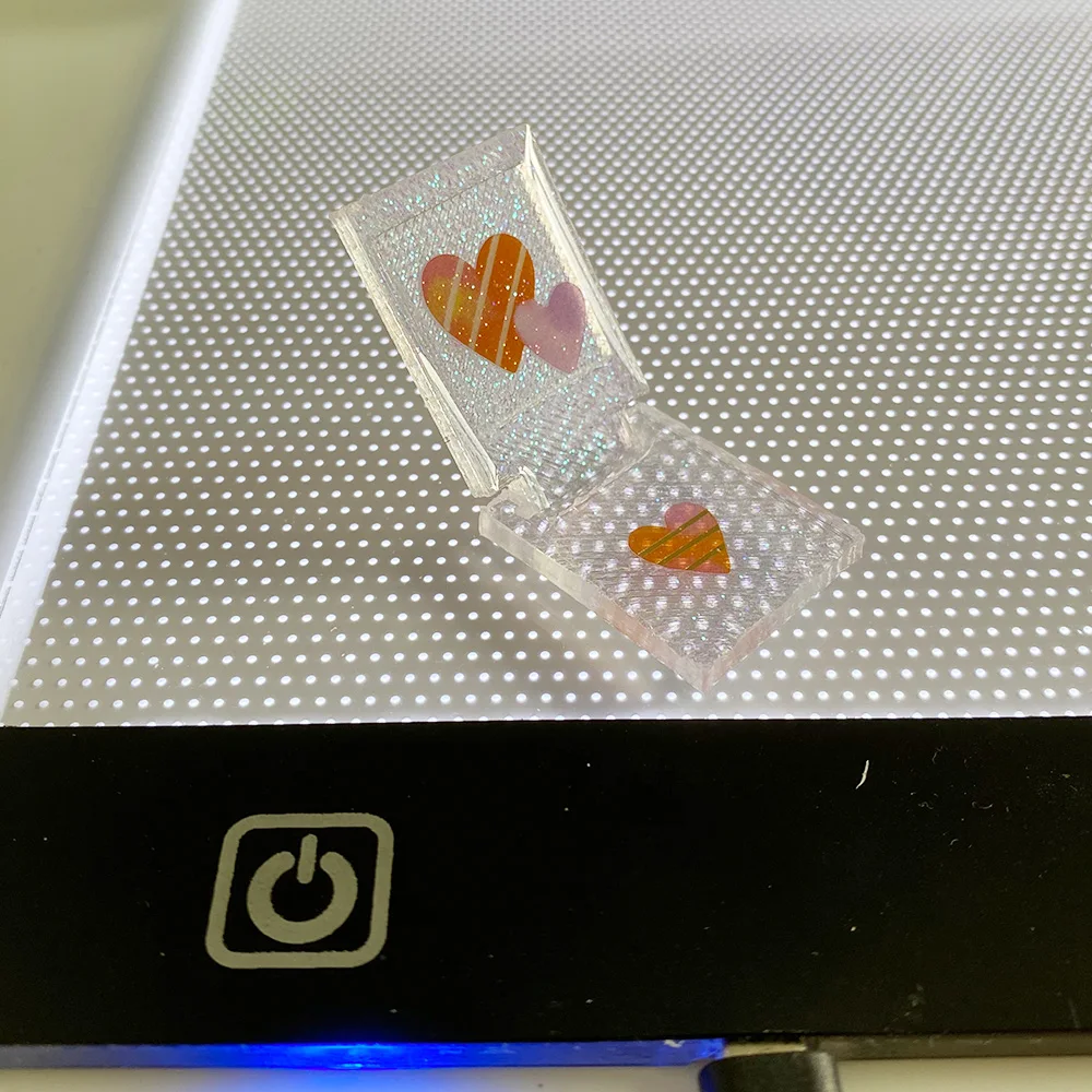 Чехол с кнопкой красного сердца для A4 A3 светильник Pad Power переключатель крышкой 5D