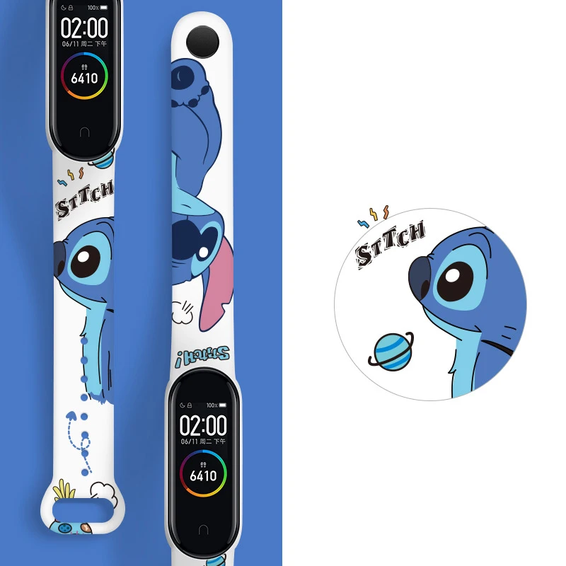 

Disney Stitch Marvel Strap for Xiaomi Mi Band 5 4 3 for Xiaomi Wrist Strap Star Wars NFC Silicone Wristband Bracelet Replacement