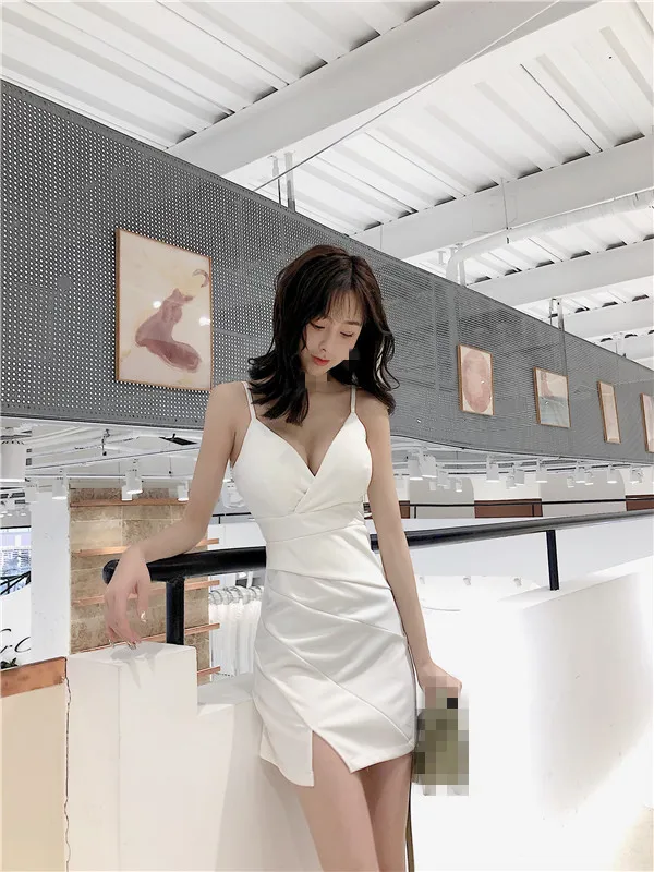 Новинка лета 2020 модное женское облегающее платье C2247 с глубоким V образным