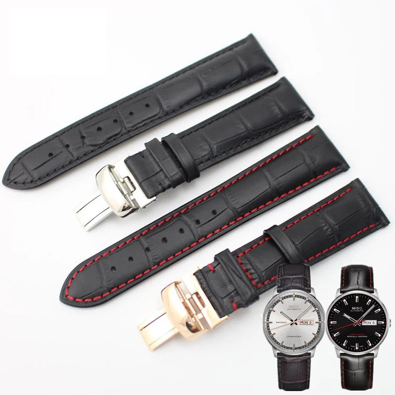 Enlarge Applicable to meddo MIDO commander series M016.430 M021.431 leather strap 21MM High Quality Men Accessories Replacement belt