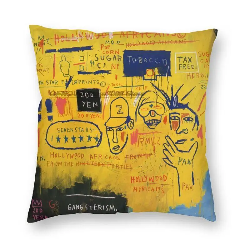 

Luxus Hollywood Afrikaner Werfen Kissen Fall Hause Dekorative Jean Michel Basquiat Kissen Abdeckung 40x40 Kissenbezug für Wohnzi