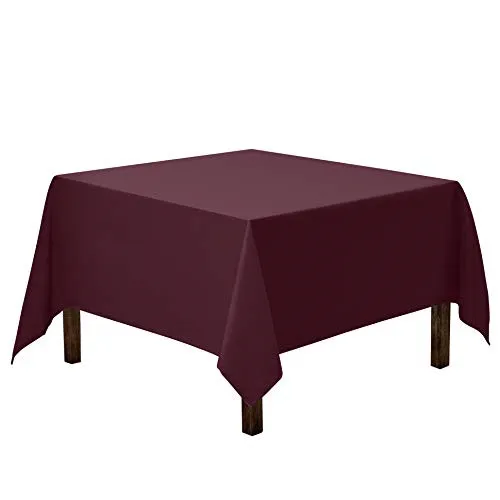 

Square Tablecloth -55x 55Inch Table Cloth in Washable Polyester-Great for Buffet Table, Parties, Holiday Dinner, Wedding