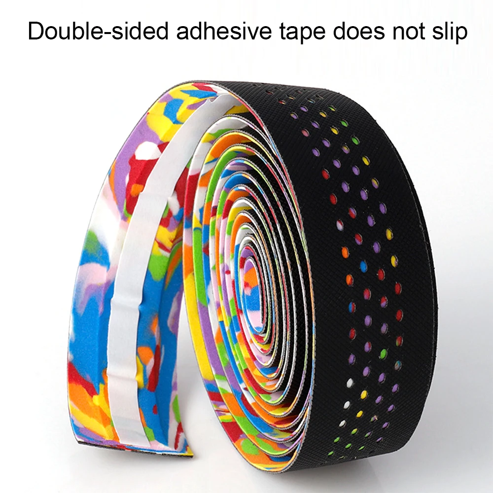

2Pcs 1622 Road Bike Handlebar Tape Anti-slip Shock Absorption Gradient Colorful Strap Bicycle Accessories for Outdoor Cycling