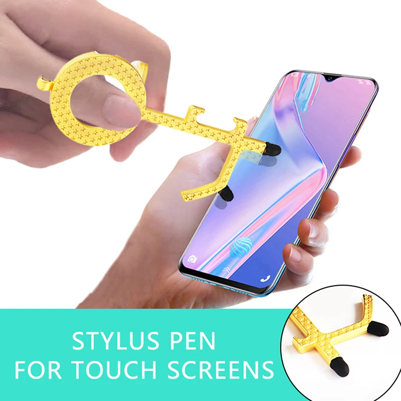 EDC Бесконтактный открывалка для двери анти сенсорный экран пресс Лифт подвеска