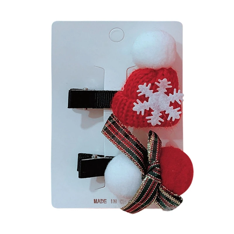 Cute Girls Hair Clips Christmas Santa Claus Design Hair Pin Set Children Hairpin Princess Hair Accessories