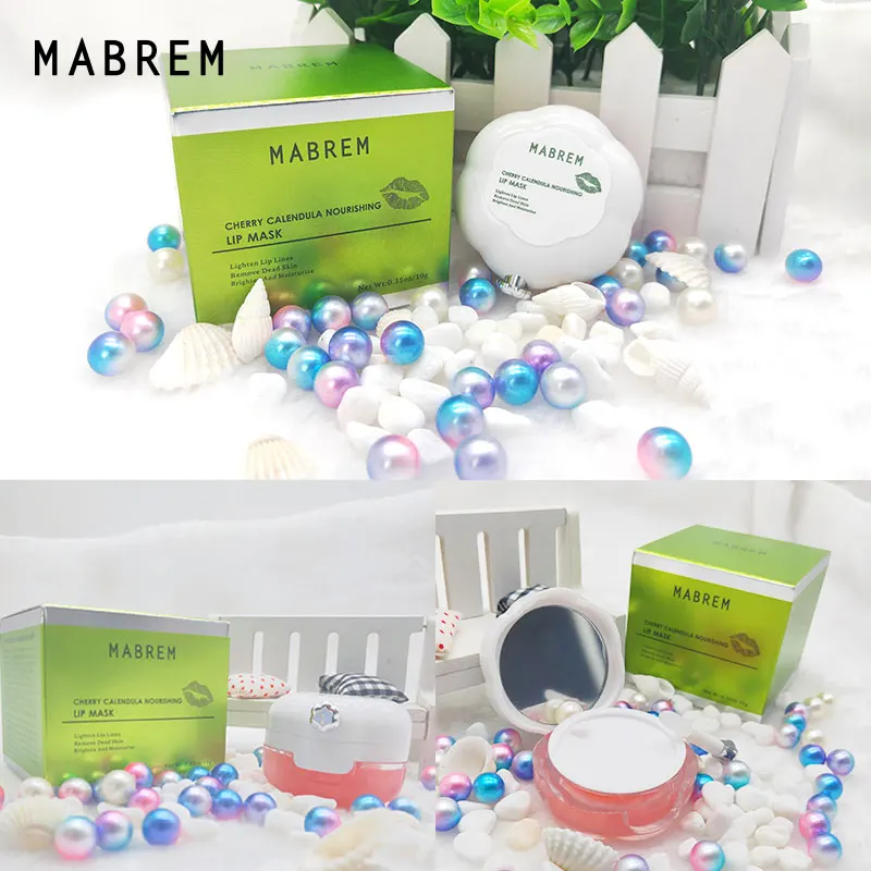 

Cherry Lip Mask Flavor Nourishing Moisturizing Lips Relieve Dryness Lip Wrinkles Lighten Lip Line Dark Lips Care Lip Balm