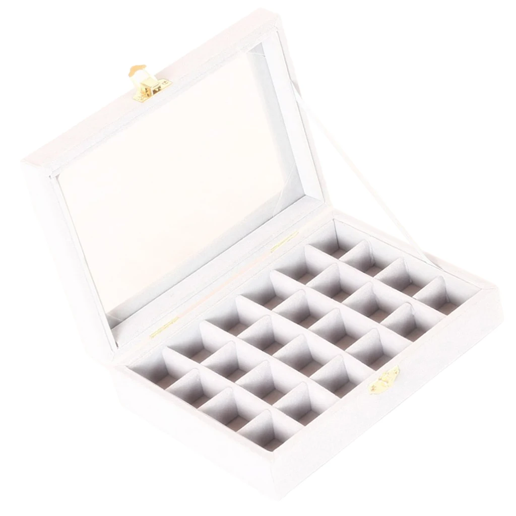 

5-color Velvet Jewelry Earring Display Case Storage Box Organizer Holder