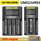 Зарядное устройство Nitecore UMS4, UMS2, умная быстрая зарядка, 4 А, мощный ток, многофункциональное зарядное устройство USB