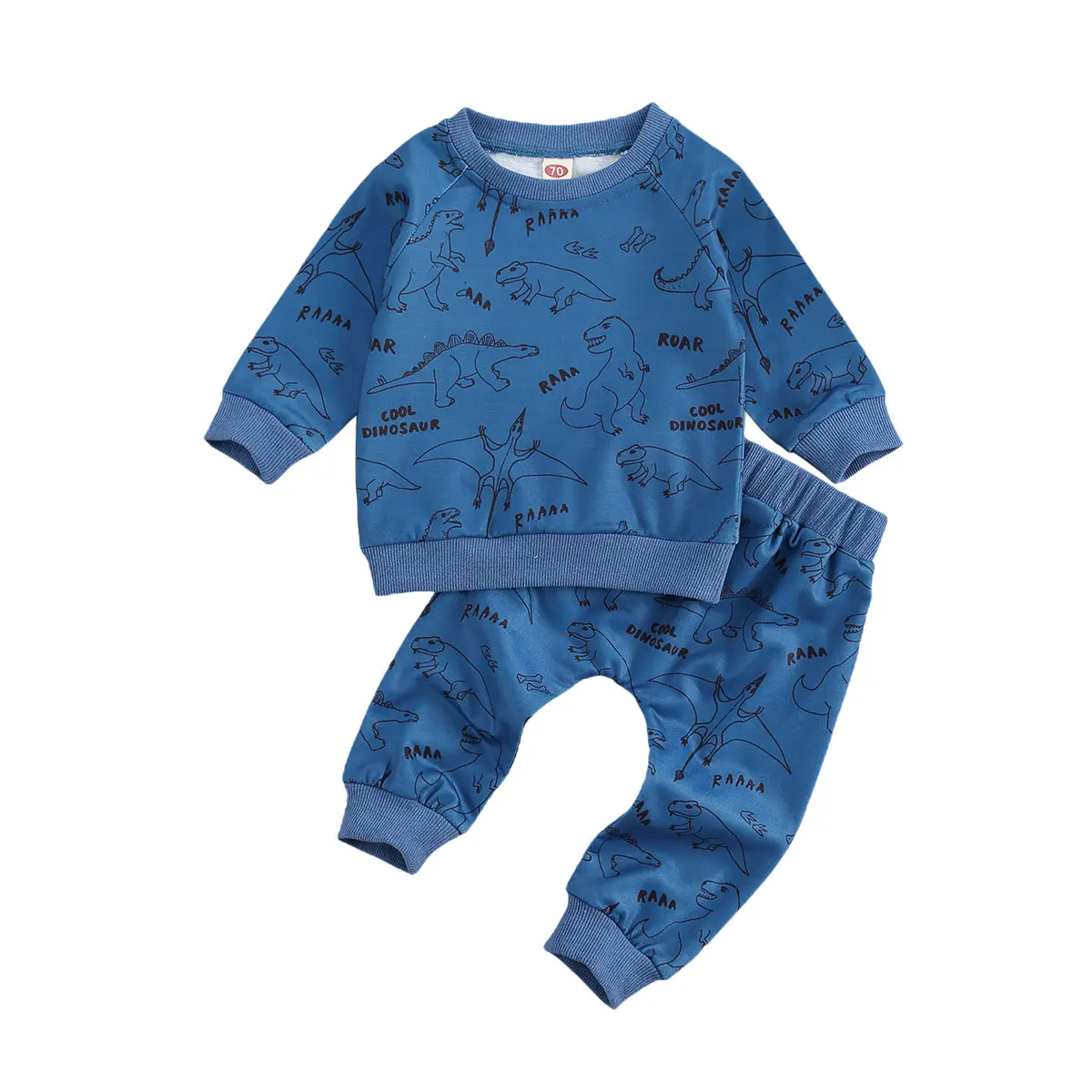 

Toddler Boys Clothing Sets Long Sleeve Dinosaur Print T shirt Tops+ Pants Autumn Winter Children Kids Outfits Clothes Set 0-24M