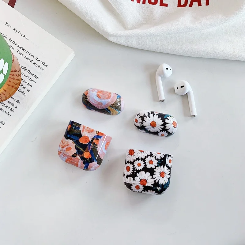 Беспроводной чехол для наушников для Airpods, чехол, Роскошный милый цветок, чехол для наушников для Apple Air Pods 2, чехол, защита, аксессуары для кожи