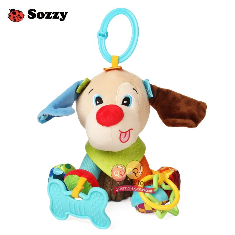 Sozzy милые плюшевые мягкие животные текстурированная мягкая кровать подвеска на коляску кроватку Декор активность игры Забавные игрушки для детей мобильный - Цвет: Puppy