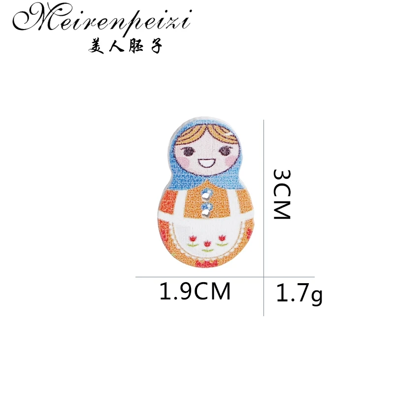 Винтажные деревянные броши &quotКукла&quot булавки красочная кукла-бабушка Детская