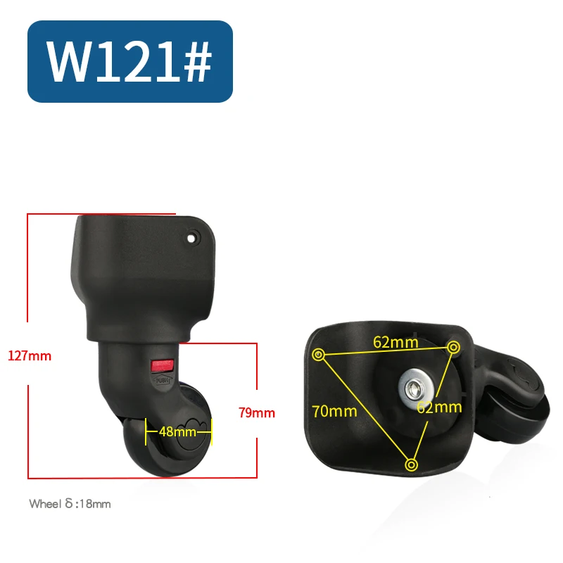 Luggage Wheel Accessories Universal Wheel Aircraft Password Box Pulley Wheel Mute Wheel Replacement Maintenance 20 Inch 28 Inch