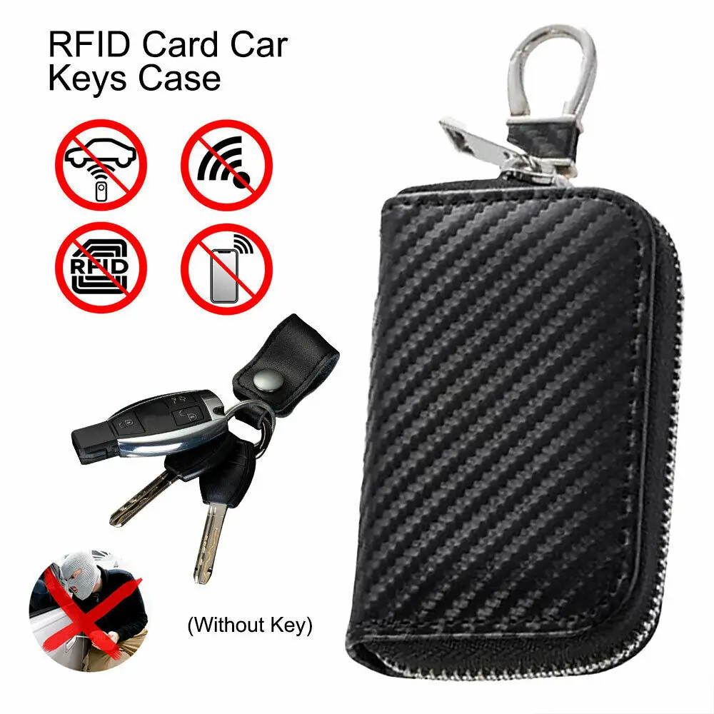 Премиум Фарадей Бокс Защита вашего ключа Фоб Rfid Сигнал Блокирующая сумка Pu Кожаный Антикражный Футляр Блокировщик