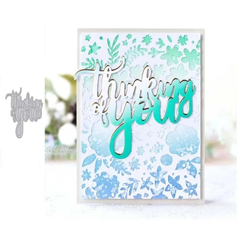 

Thinking of you Metal Cutting Dies Craft Stencil Scrapbooking Handmade Tools Make Album Paper Model Punch Blade Decor Template