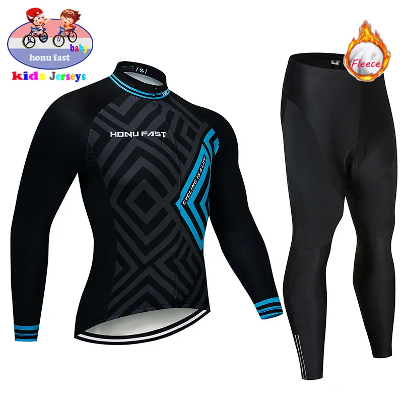 long sleeve Set 7 Детская команда nvvtrek, коллекция года, зимний комплект одежды из быстросохнущей Джерси для велоспорта, одежда спортивный костюм для улицы Ropa de bicicleta - Цвет: long sleeve Set 7