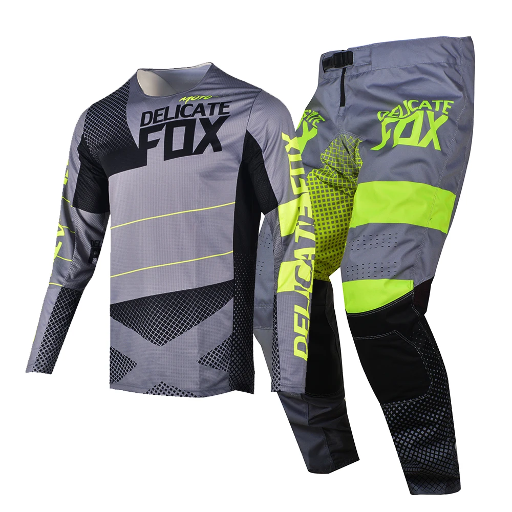 

MX Combo 360 Riet Gear Set 2022 Jersey Pants Enduro Outfit Moto Cross Cycling Adult Suit Men Grey Kits