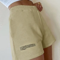 wardrobe girls womens fashion 2021 autumn new solid printed shorts printed elastic waist pants sweat joggers women pants women
