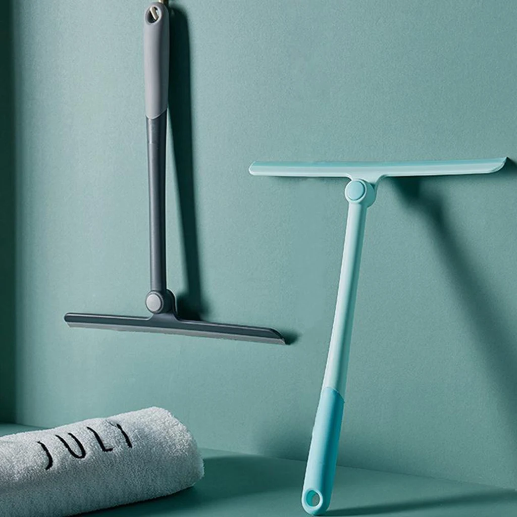 

Window Squeegee Longer Handle Window Scrubber for Shower Doors Bathroom Mirror with Hook