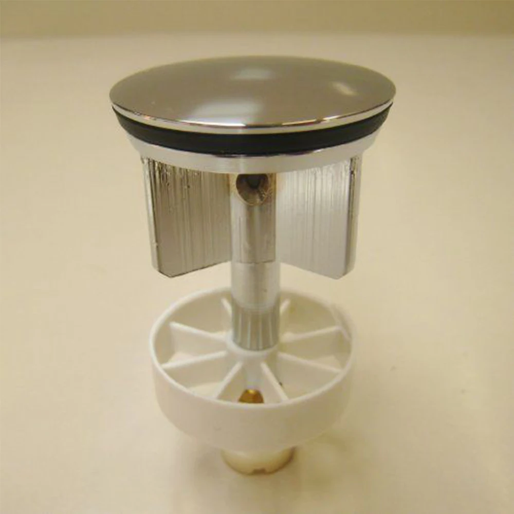 

38mm Bathroom Sink Push Plated Basin Sink Waste Pop-Up Plug Replacement Brass Metal