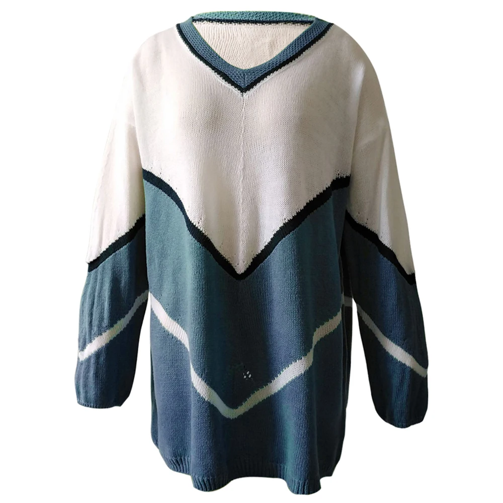 Nice Women Sexy Knitted Sweaters Autumn Low Cut Lace Patchwork Knitwears Long Sleve Blouse Tops Fall Geometric Female Outwears | Женская