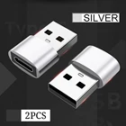 Переходник с USB на Type C OTG, переходник с USB USB-C папа на Micro USB Type-c мама для iPhone 12 Pro Max, коннектор OTG, 2 шт.