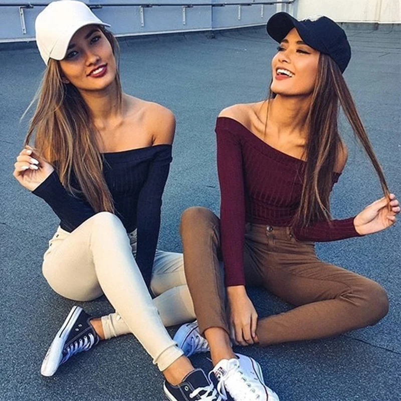 Женская Повседневная Высокая мода с открытыми плечами белый свитер пуловер