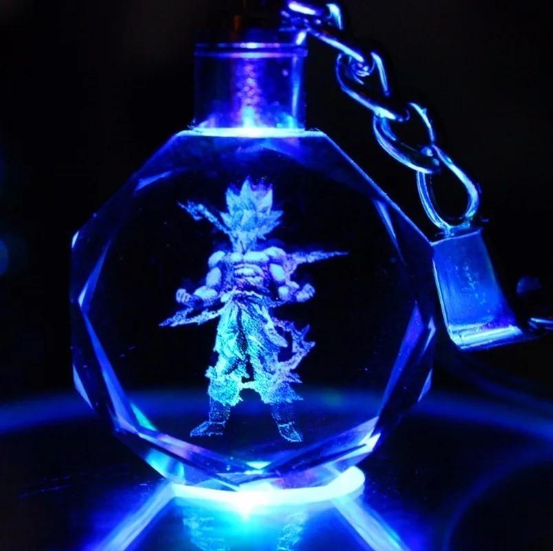 Dragon Ball брелки Кристалл Z Супер Saiyajin Гоку светодиодный легкие брелок подарок на