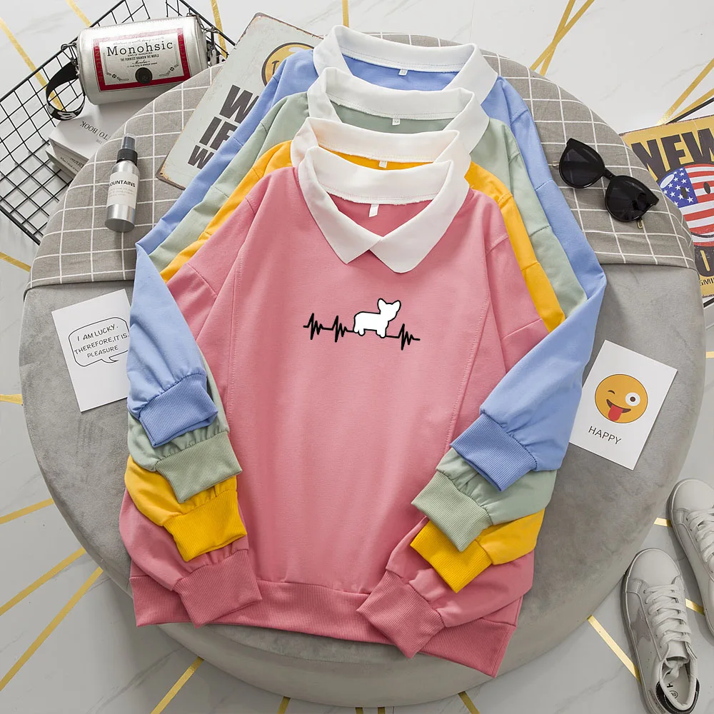 Cartoon Print Hoodie Animal Aesthetic Clothes Oversized Tracksuit Women Casual Loose Ulzzang Sweetshirt for Girls Winter Tops