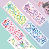 korean ins color ribbon cute stickers cartoon animal flower cake paster notebook mobile phone stationery diy decorative sticker