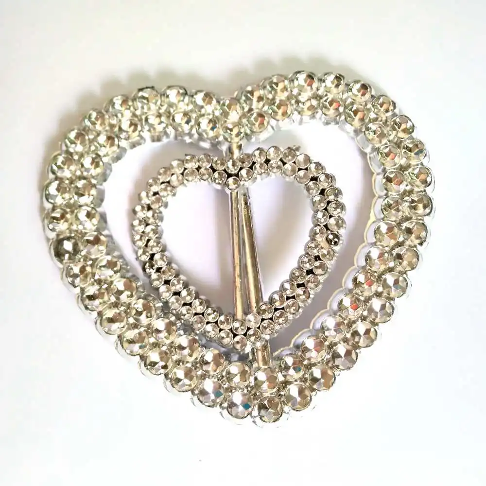 30 шт./лот 35/60 мм блестящее Персиковое сердце с ползунком для сумок ремней одежды и